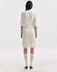 "Lingering Soft Light" Paneled Irregular Lace Straight - Cut Split Skirt - variant_title
