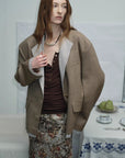 "London Diary"old money style contrasting lapel wool blazer - variant_title