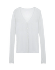 Firelady Fur Long Island Vacation original white V-neck wool blend cardigan transparent product image