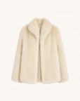Long Nocturne apricot Saga fox fur coat front product view