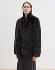 "Long Nocturne" imported fox fur retro short coat for women - variant_title