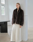 "Long Nocturne" imported fox fur retro short coat for women - variant_title