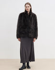 "Long Nocturne" imported fox fur retro short coat for women - variant_title