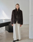 "Long Nocturne" imported fox fur retro short coat for women - variant_title