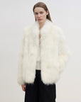 "Long Nocturne" imported fox fur retro short coat for women - variant_title