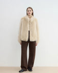 "Long Nocturne" imported fox fur retro short coat for women - variant_title
