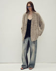 Loose - fitting two - tone gradient - dyed long woven Rex rabbit fur coat "Artistic Weaving" - variant_title