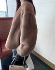 Louvre II Imported Simple Whole Mink Short Coat - variant_title