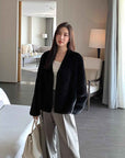 Louvre II Imported Simple Whole Mink Short Coat - variant_title