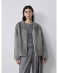 Louvre II Imported Simple Whole Mink Short Coat - variant_title