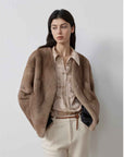 Louvre II Imported Simple Whole Mink Short Coat - variant_title
