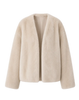 Louvre II Palomino mink short coat, transparent front product view
