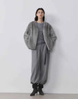Louvre II Sapphire mink short coat full-length styling