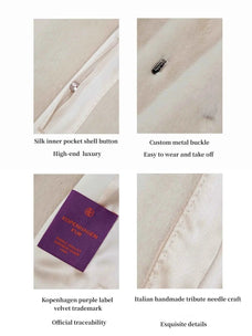 Louvre II mink coat silk lining, button and Kopenhagen Fur label details