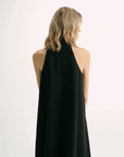 Luxury mulberry silk wrinkle - resistant small high collar A - line summer beach Dresses for women - variant_title