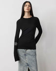 Lyocell wool stretch comfortable breathable fit minimalist solid color long - sleeved T-shirt - variant_title