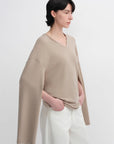Machine washable Tencel wool V - neck two - wear elastic hem T-shirt bottoming shirt - variant_title