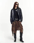 Fireladyfur Women's Retro Work Jacket in Waxed Leather "Fashionable Luke"