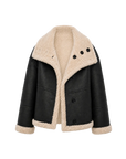 Makino Yuri long reversible faux leather shearling coat product image 06