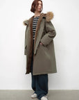 Fireladyfur Manchester City Old Stories II off-white parka sleeve detail