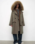 Fireladyfur Manchester City Old Stories II off-white parka back outfit view