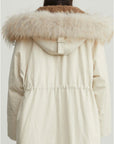 Fireladyfur Manchester City old story hooded down parka back hood detail