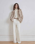 Margaret mid - century style contrasting color Rex rabbit coat - variant_title