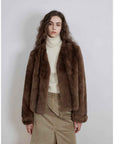 Margaret mid - century style contrasting color Rex rabbit coat - variant_title