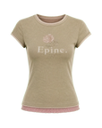 Memory Navigation khaki faux two-piece T-shirt product cutout