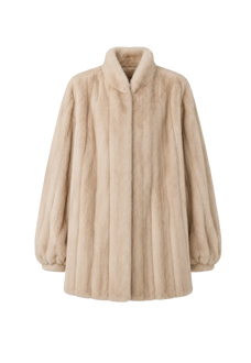 Meteor Variations Beige Sable mink coat, transparent product view