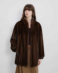Meteor Variations Sable Fur Coat Women - variant_title