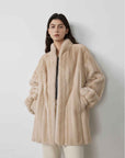 Meteor Variations Sable Fur Coat Women - variant_title