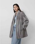Meteor Variations Sable Fur Coat Women - variant_title