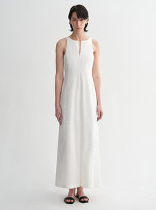 Micro - cocoon - shaped I - shaped pleated V - neck commuting slim - fitting split vest dress for women - variant_title