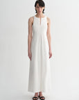 Micro - cocoon - shaped I - shaped pleated V - neck commuting slim - fitting split vest dress for women - variant_title