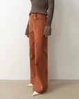 "Mid - Autumn Afternoon" Haute couture retro versatile straight - leg slightly flared wide - leg casual pants - variant_title