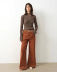 "Mid - Autumn Afternoon" Haute couture retro versatile straight - leg slightly flared wide - leg casual pants - variant_title