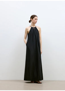 "Minimalist Rule" halter neck hollow design dress women's summer long dress - variant_title