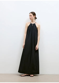 "Minimalist Rule" halter neck hollow design dress women's summer long dress - variant_title
