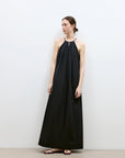 "Minimalist Rule" halter neck hollow design dress women's summer long dress - variant_title
