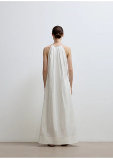 "Minimalist Rule" halter neck hollow design dress women's summer long dress - variant_title