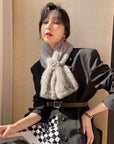 Mink fur flower fur scarf women's winter double - sided woven fur neck scarf - variant_title