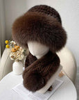 Mink fur scarf autumn and winter warm double - sided fox fur ball scarf - variant_title