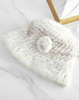 Mink Woven Fur Hat Women's Camellia Flower Bucket Hat - variant_title