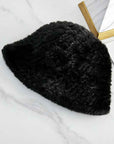 Mink Woven Fur Hat Women's Camellia Flower Bucket Hat - variant_title