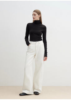 "Mint Flavor" High Waist Wide Leg Loose Washed Jeans Women - variant_title
