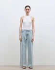 "Mint Flavor" High Waist Wide Leg Loose Washed Jeans Women - variant_title