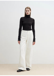 "Mint Flavor" High Waist Wide Leg Loose Washed Jeans Women - variant_title