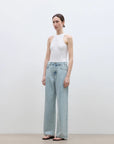 "Mint Flavor" High Waist Wide Leg Loose Washed Jeans Women - variant_title