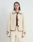 "Modern Milk Cafe" imported Hill fur merino sheepskin fur jacket - variant_title